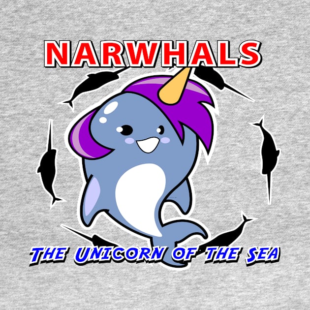 Narwhals Unicorns of the sea by Spikeani